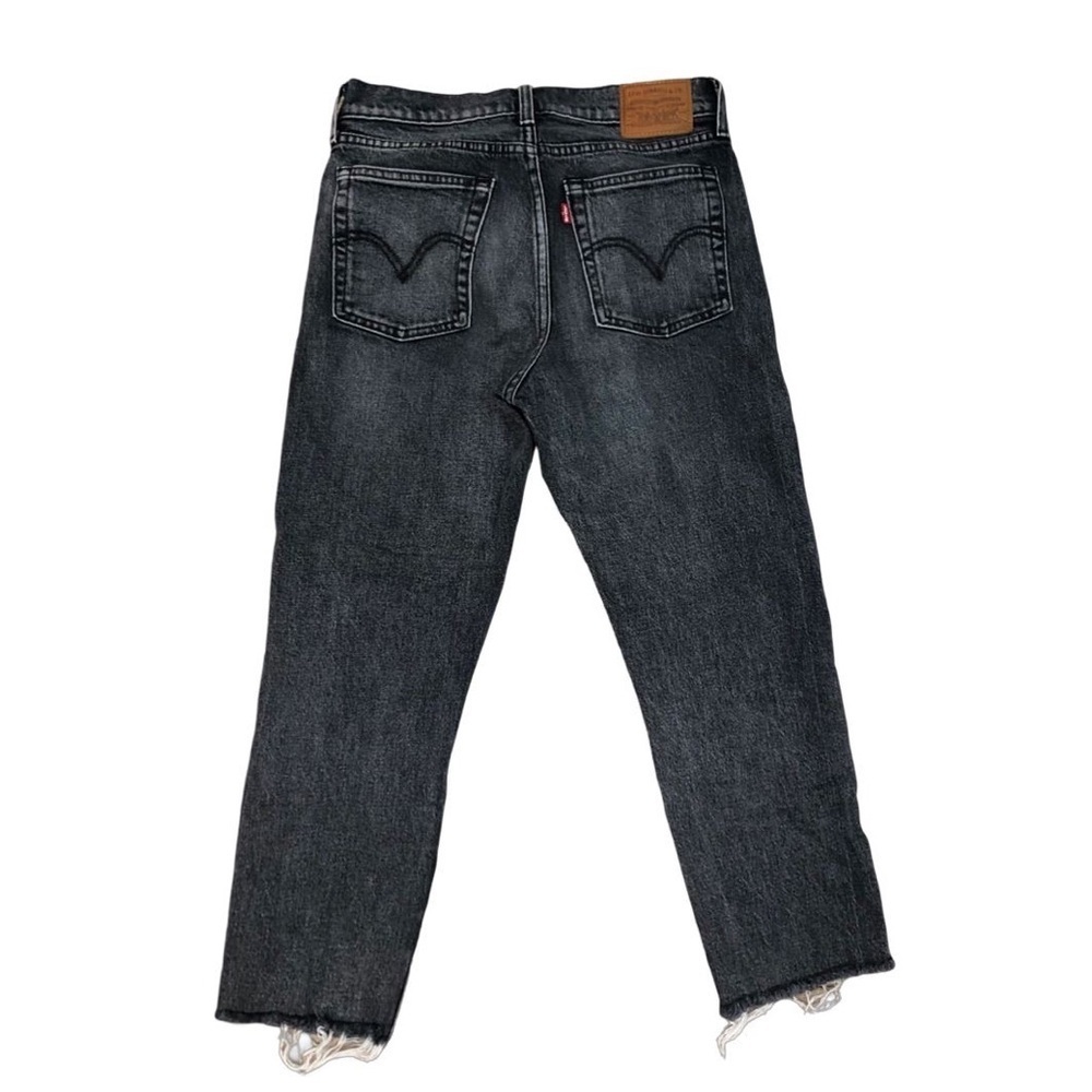 Levi's Premium Wedgie Raw Hem Jeans | Grey | Size 27 Waist - Picture 4 of 8